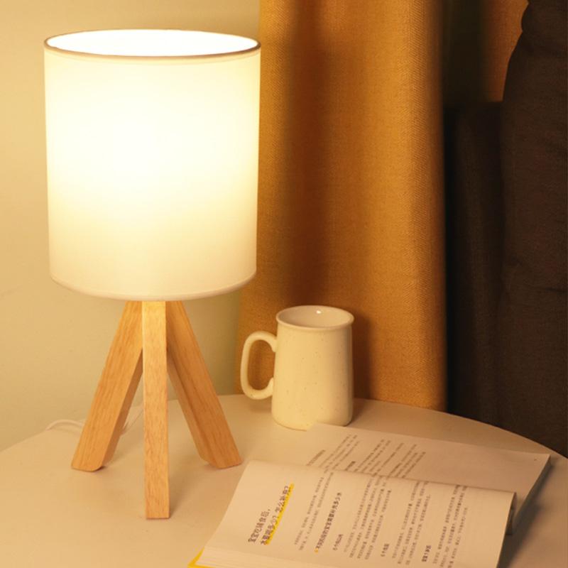 15 Inch Modern Wood Tripod Table Lamp - Stylish Lighting for Home Decor