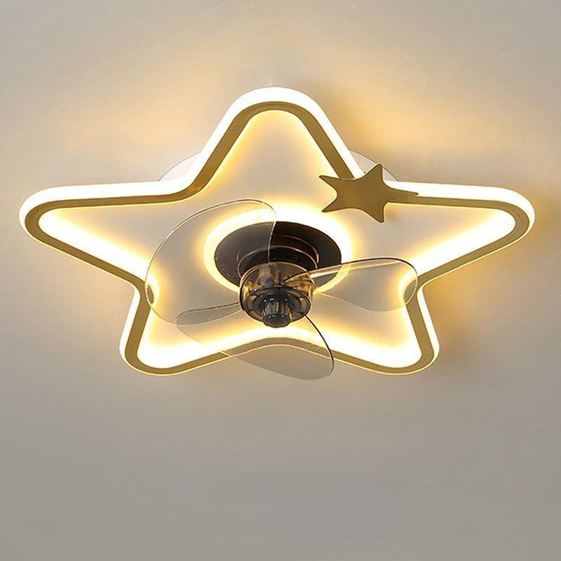 LED Star Ceiling Fan for Kids with Lights and Remote