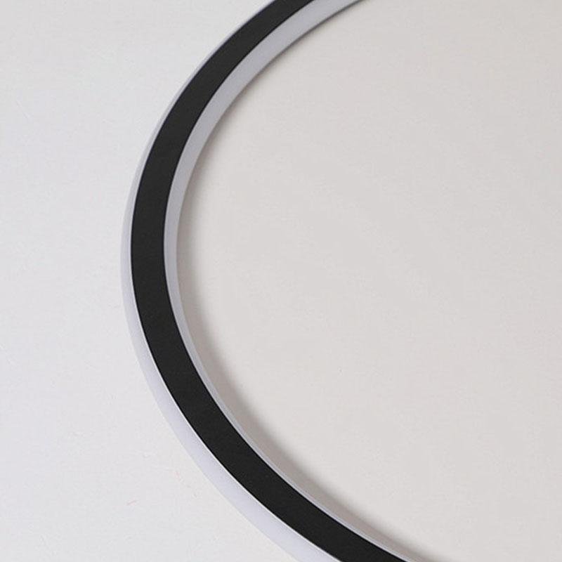 20" Dimmable Black Flush Mount LED Ceiling Light - Leaf Edge Design