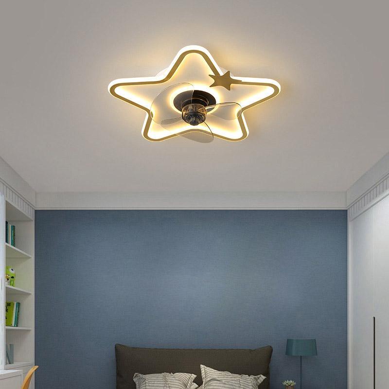 LED Star Ceiling Fan for Kids with Lights and Remote
