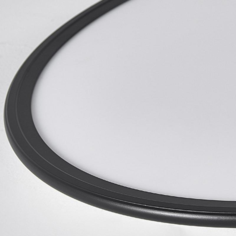 16" Modern LED Ultrathin Black & White Flush Mount Ceiling Light