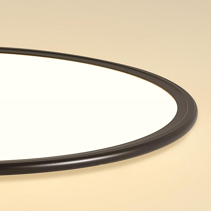 16" Modern LED Ultrathin Black & White Flush Mount Ceiling Light