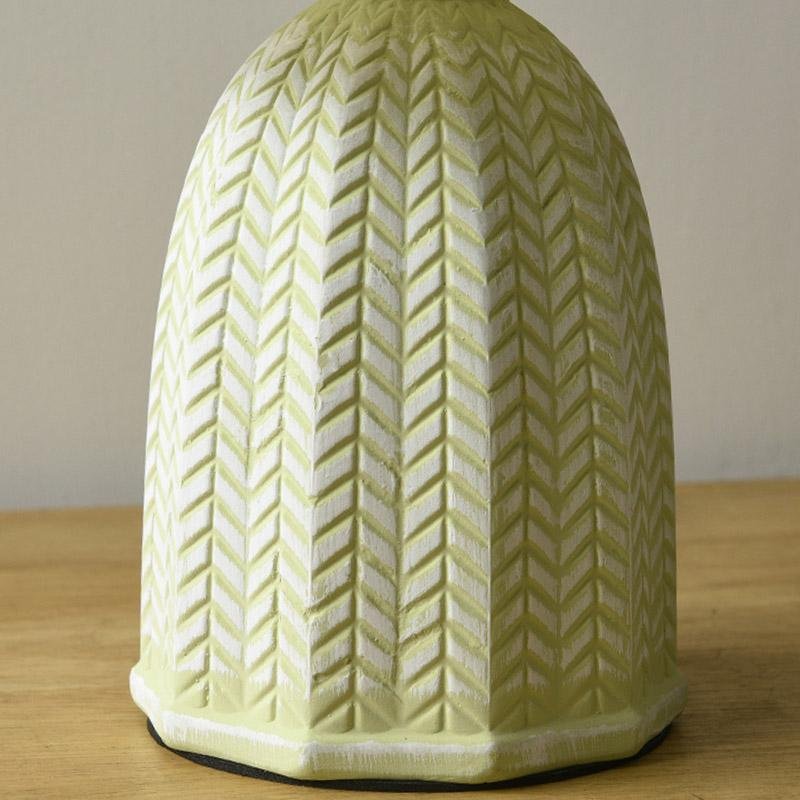 Vintage Pleated Linen Shade Ceramic Table Lamp 1-Light