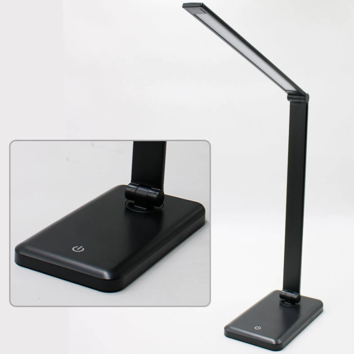 Folding Wireless Rechargeable LED Eye Protection Reading Desk Lamp with Adjustable Brightness, Touch Control, USB Charging, Modern Design for Home and Office, Portable Study Table Light