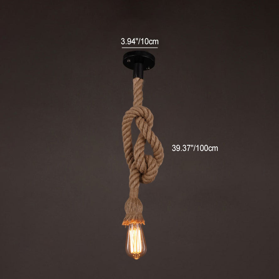 Industrial Hemp Rope Pendant Light - 1/2-Light Rustic Ceiling Fixture  

Illuminate your space with this stylish industrial hemp rope hanging pendant light. This unique 1/2-light ceiling fixture adds a rustic charm to any room, perfect for home decor enth