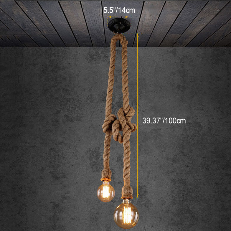Industrial Hemp Rope Pendant Light - 1/2-Light Rustic Ceiling Fixture  

Illuminate your space with this stylish industrial hemp rope hanging pendant light. This unique 1/2-light ceiling fixture adds a rustic charm to any room, perfect for home decor enth