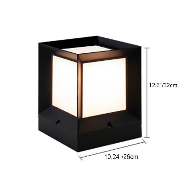 Simple Square LED Solar Waterproof Lawn Fence Lamp