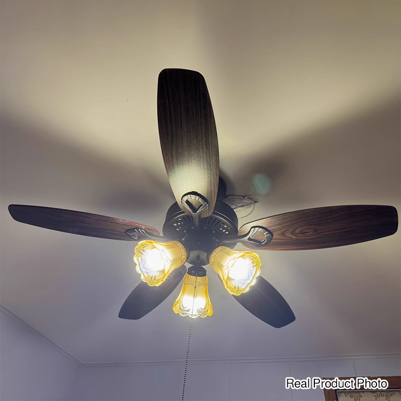 Traditional European Bell Shade Ceiling Fan Light for Living Room

Enhance your living space with our exquisite Traditional European Bell Shade Ceiling Fan Light. This elegant fixture seamlessly blends functionality and style, featuring a stunning bell-sh