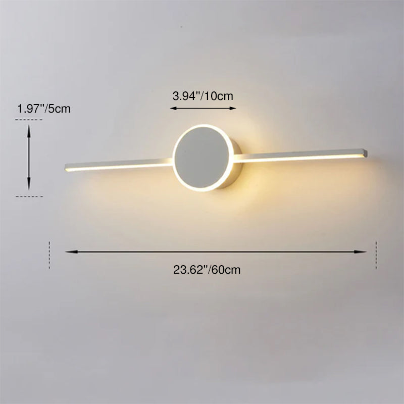 Nordic Minimalist LED Wall Sconce - Long Disc Vanity Light