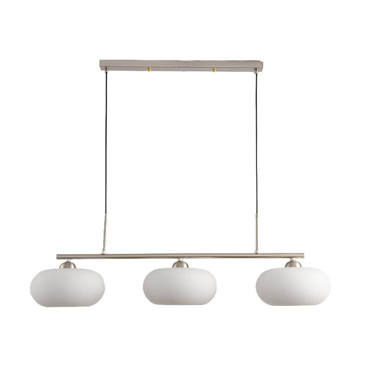 Light Luxury Persimmon Milk White 3-Light Chandelier for Kitchen Island