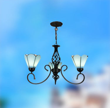 European Creative Tiffany Glass Chandelier - 3/5/6/8 Lights для дома, интерьера, освещения, стильный дизайн, уникальные светильники, ручная работа, декоративное освещение.