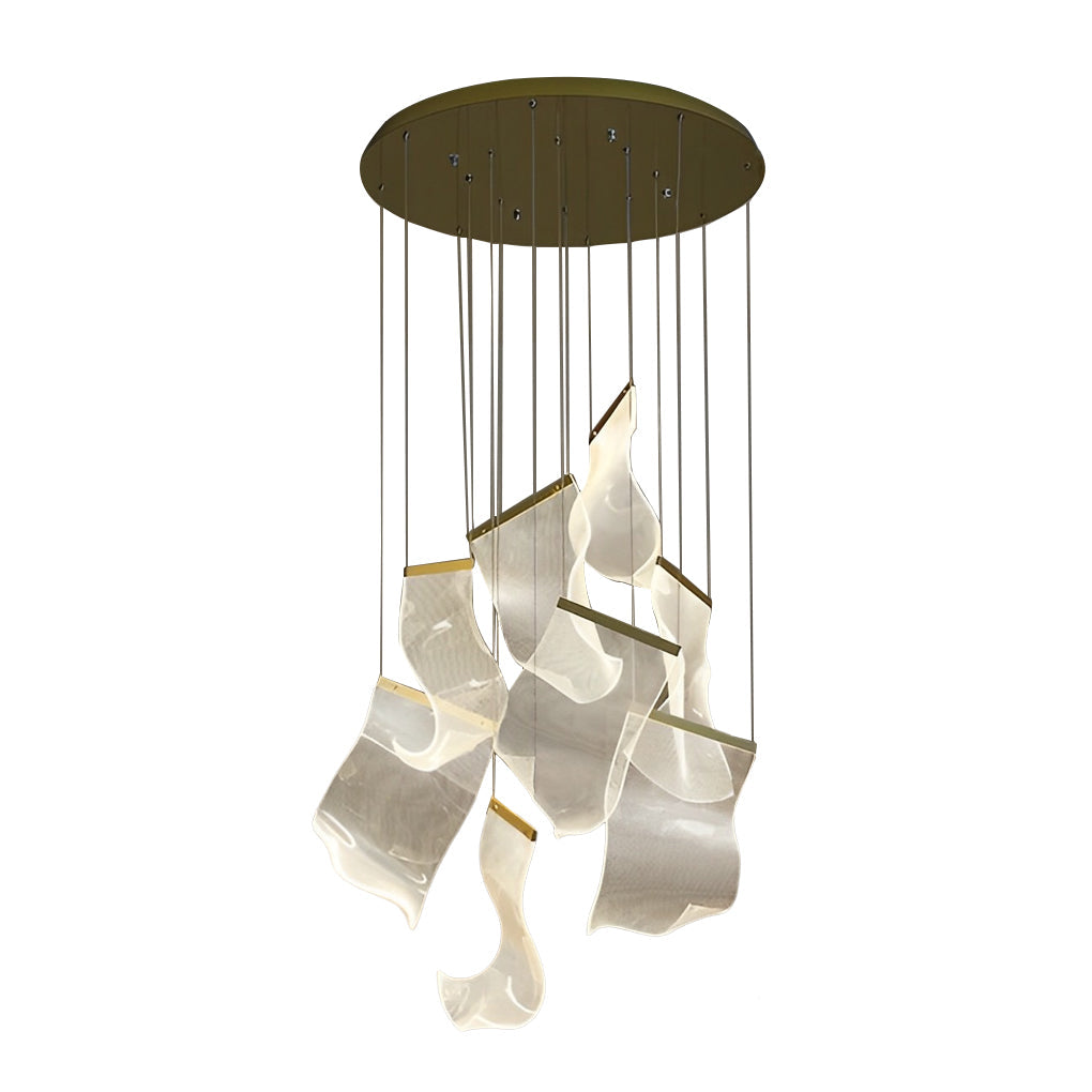 Acrylic Curled LED Ceiling Chandelier Light