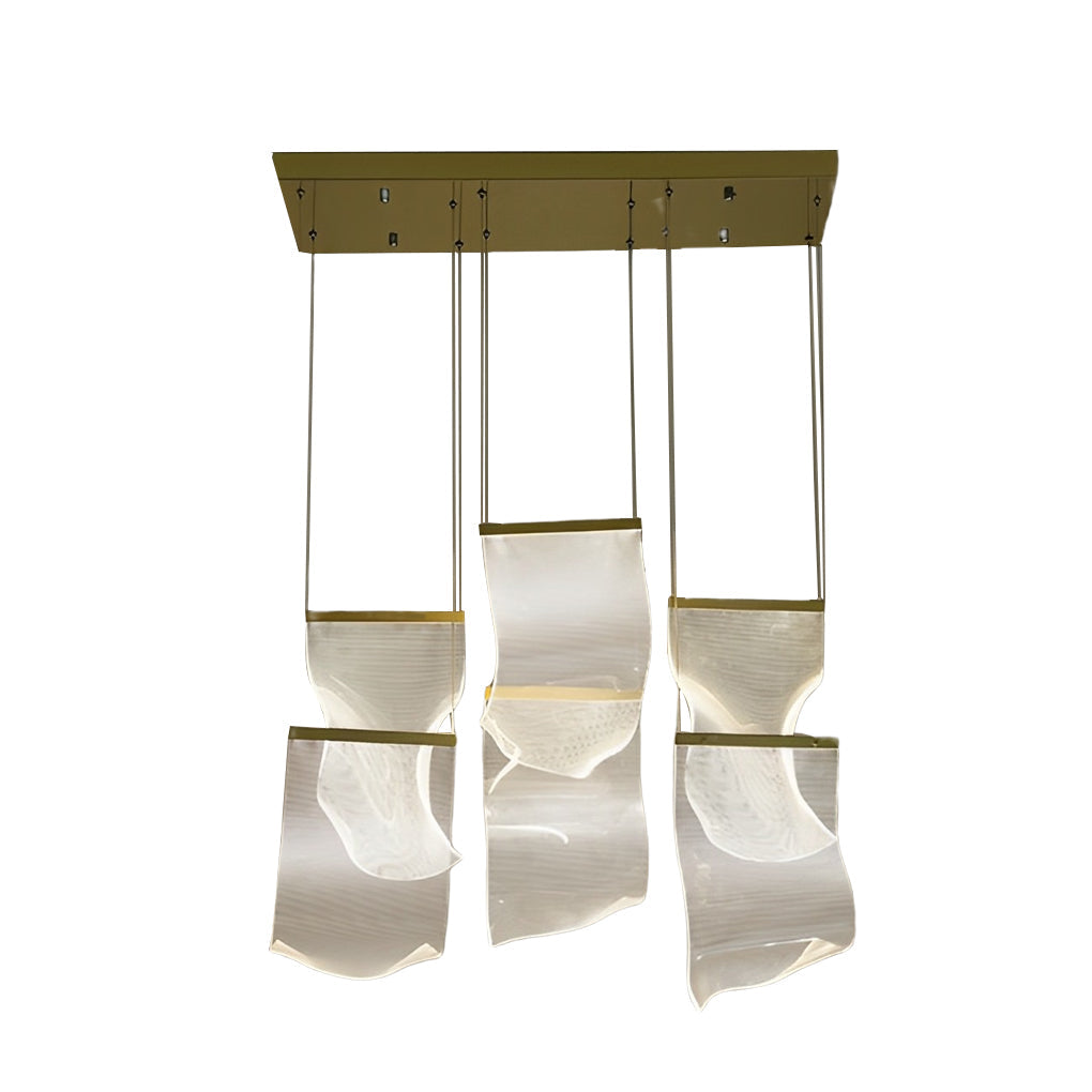Acrylic Curled LED Ceiling Chandelier Light