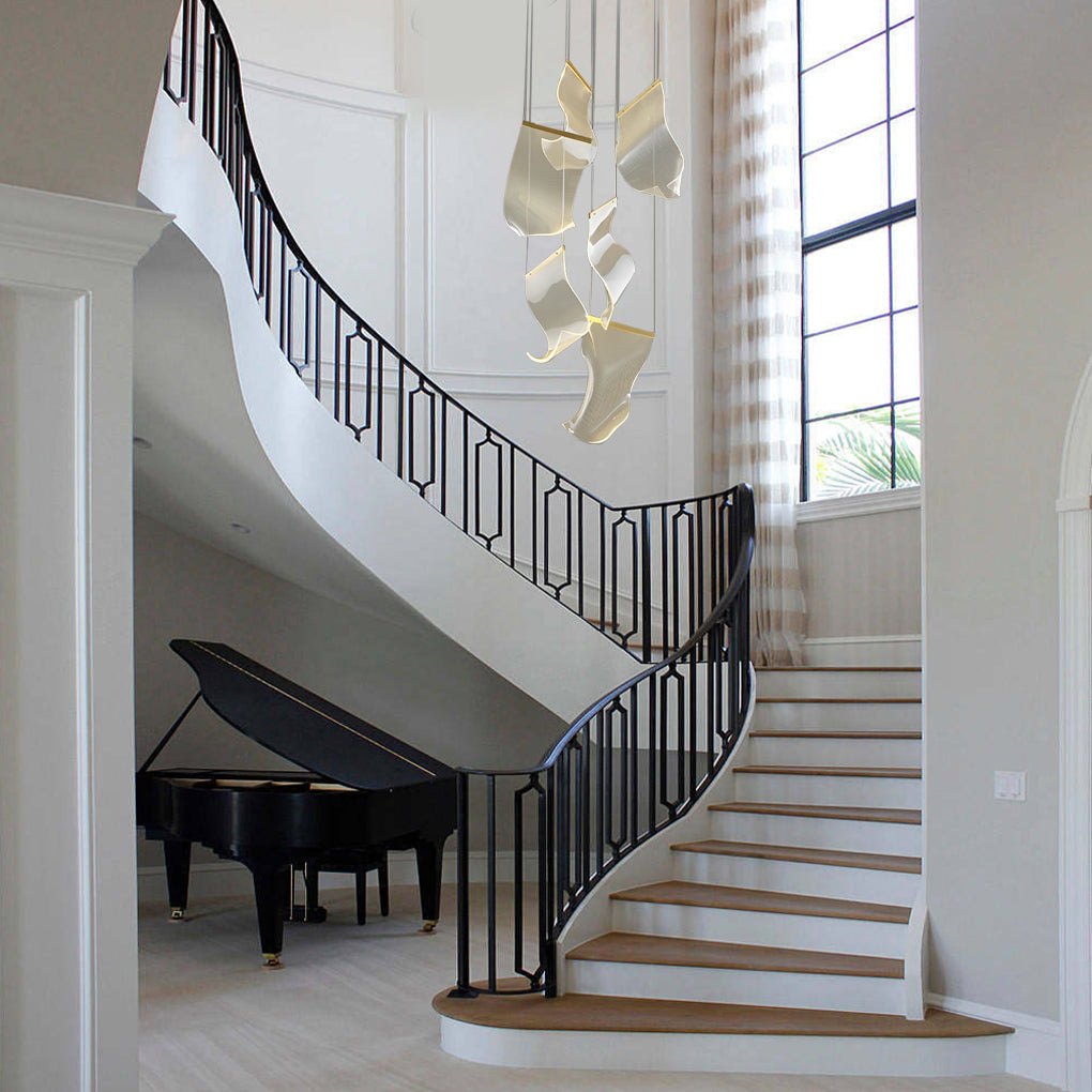 Acrylic Curled LED Ceiling Chandelier Light