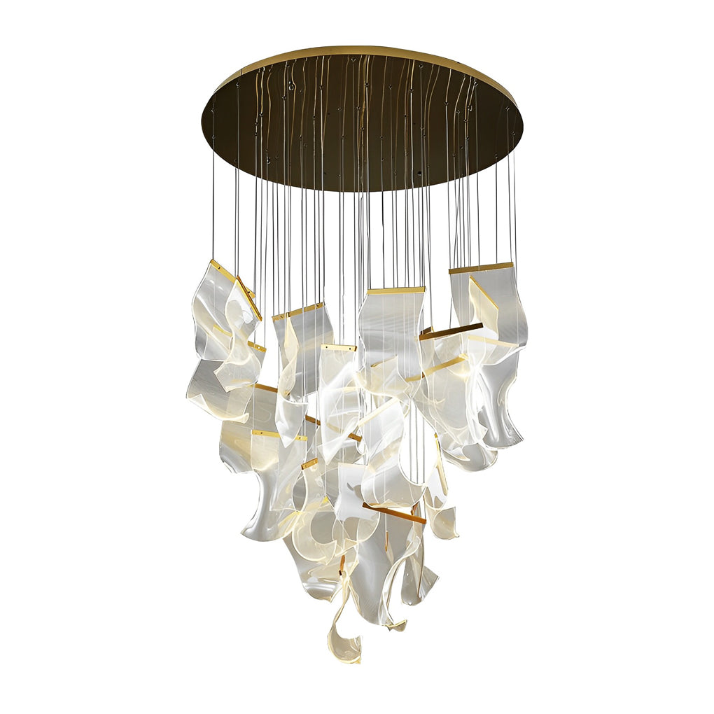 Acrylic Curled LED Ceiling Chandelier Light