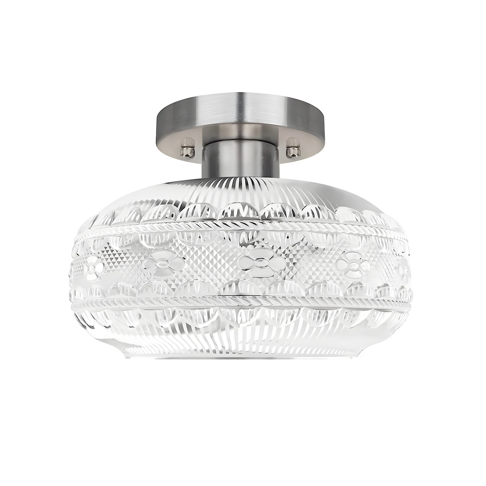 Acrylic Lantern Shade Luxury Matte Metal Ceiling Lamp