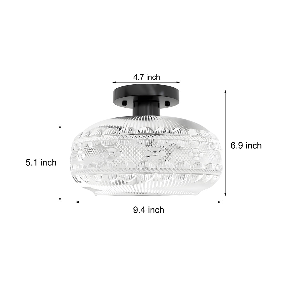 Acrylic Lantern Shade Luxury Matte Metal Ceiling Lamp