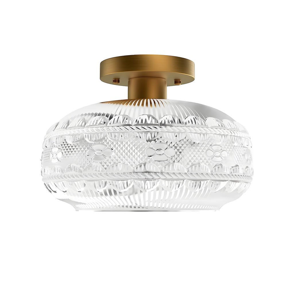 Acrylic Lantern Shade Luxury Matte Metal Ceiling Lamp