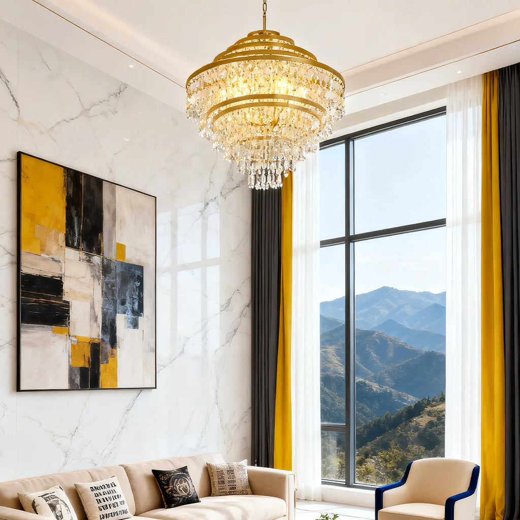 Hanging Shell Chandelier Artful Gyro Ceiling Light