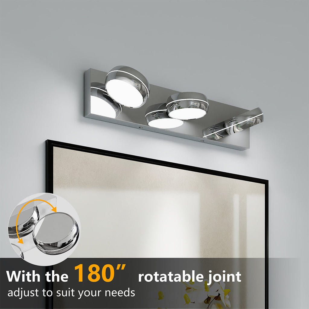 Chrome Bathroom Vanity Light Luxury Minimalist Aluminum Mirror Light Modern Fixtures LED Lighting for Home Decor Stylish Wall Sconce Bright Illumination Contemporary Design Adjustable Anti-Rust High-Quality Finish Energy-Efficient Bathroom Lighting Elegan