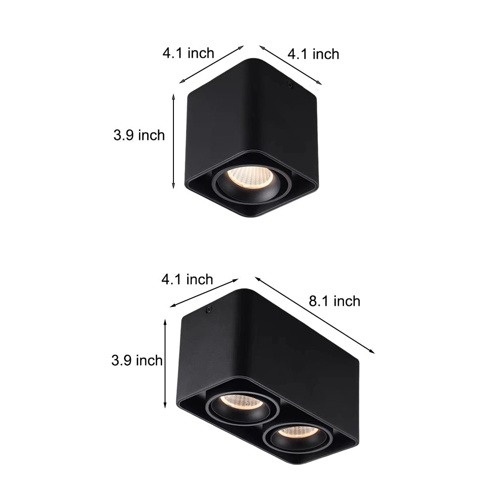 Square LED Ceiling Grid Light - Surface Mounted Spot Light for Home & Office