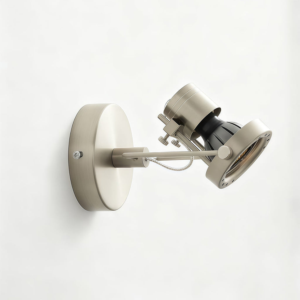 Industrial Wall Light - Silver Die-Cast Aluminum Lamp for Modern Decor