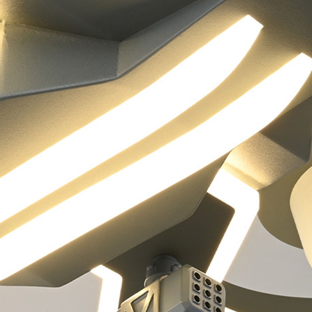 Fighter Jet Ceiling Fan Light – Kids Full Spectrum Aviation Design