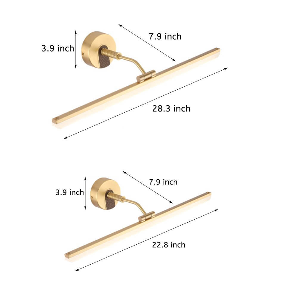 Adjustable LED Bathroom Vanity Mirror Light Rotatable Flat Bar Gold Black Finish Modern Wall Sconce Perfect Lighting for Makeup and Grooming Energy-Efficient Decorative Lighting Fixture Bathroom Decor Stylish Home Lighting Interior Design