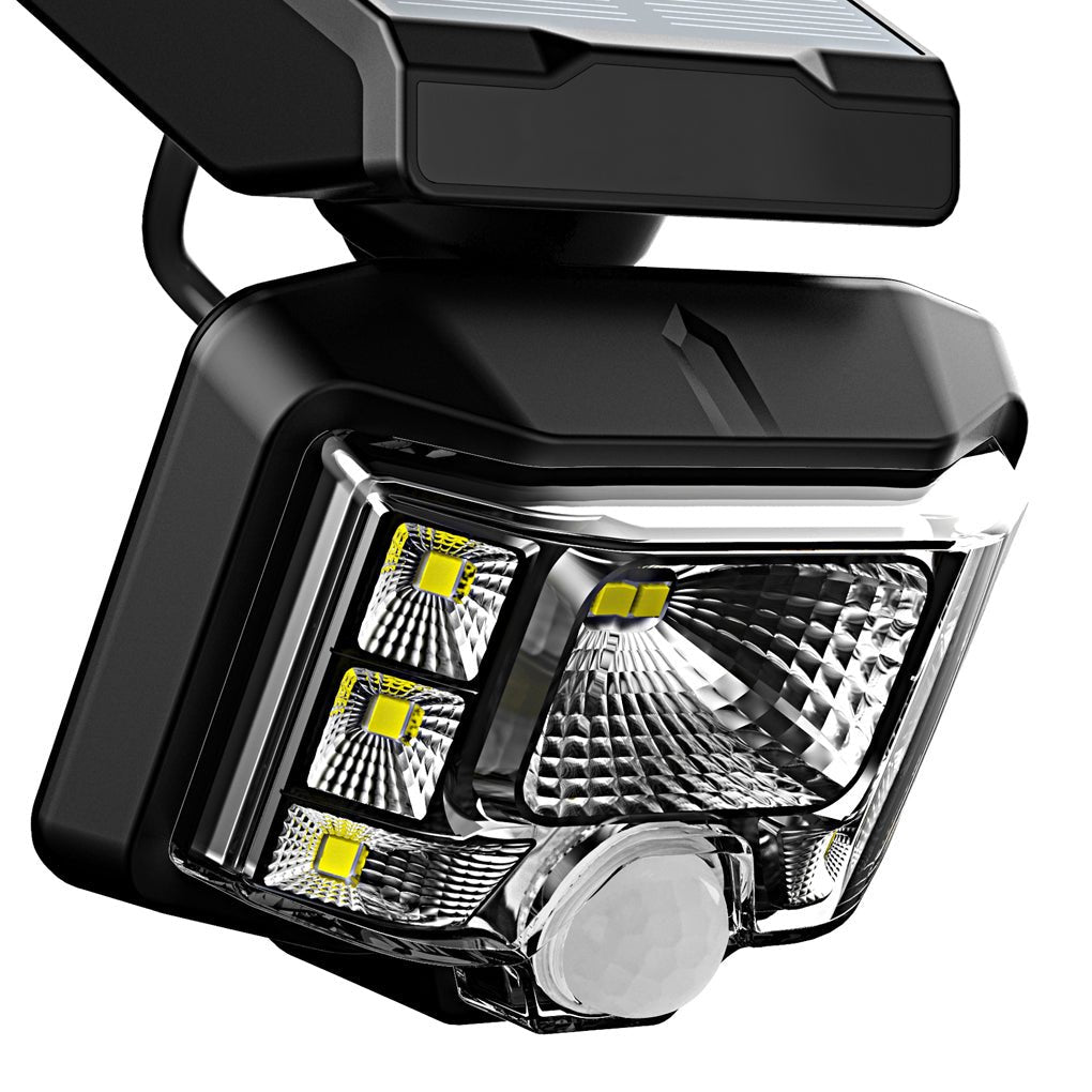 Adjustable Solar LED Wall Spotlight with Motion Sensor - Outdoor Lighting