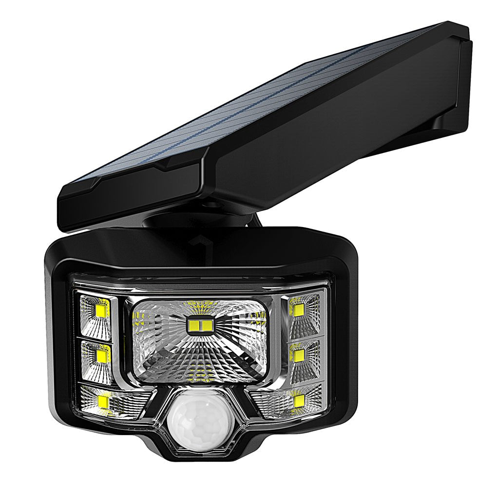 Adjustable Solar LED Wall Spotlight with Motion Sensor - Outdoor Lighting