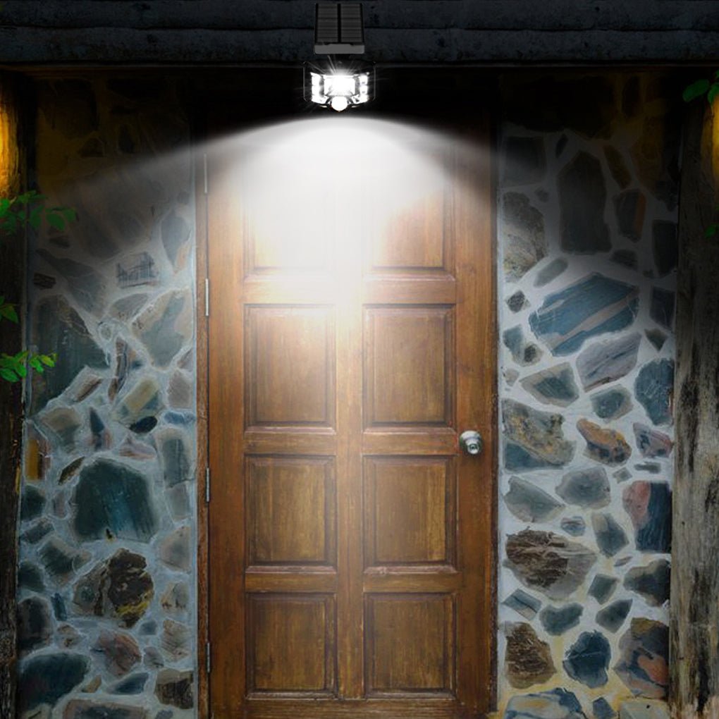 Adjustable Solar LED Wall Spotlight with Motion Sensor - Outdoor Lighting