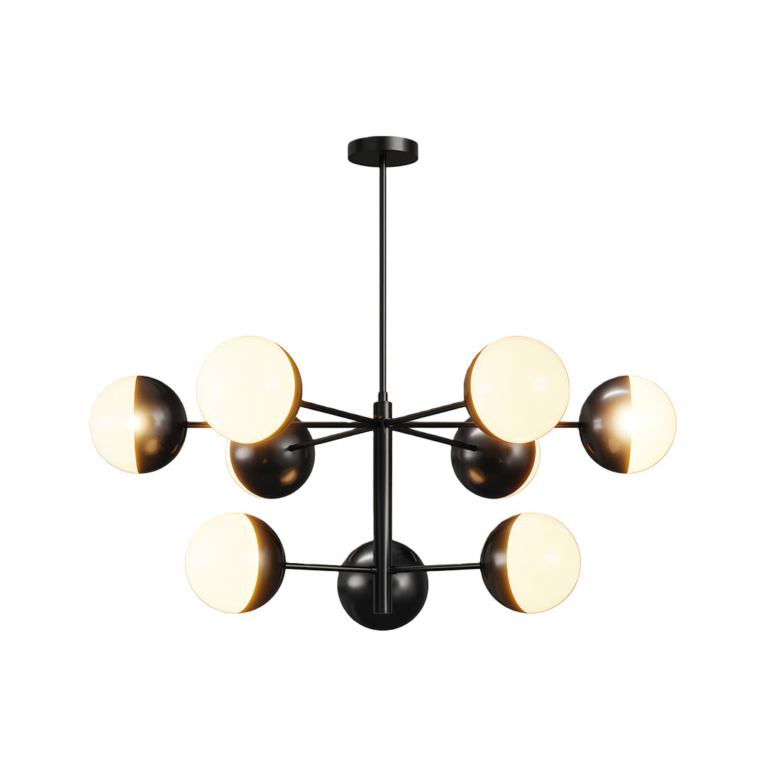 Globe Light Chandelier - Modern Solid Copper Ceiling Fixture