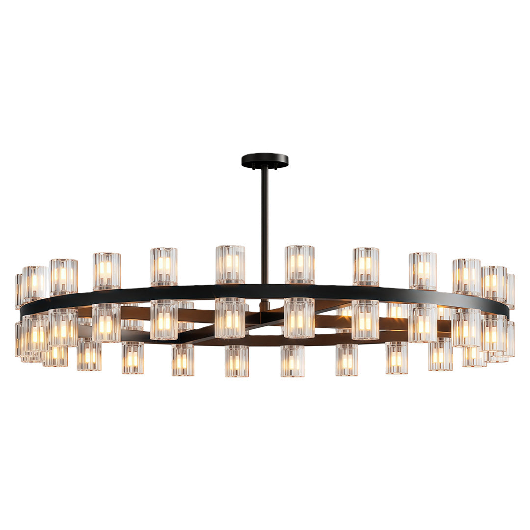 Luxury Crystal Chandelier - American Copper Ceiling Light