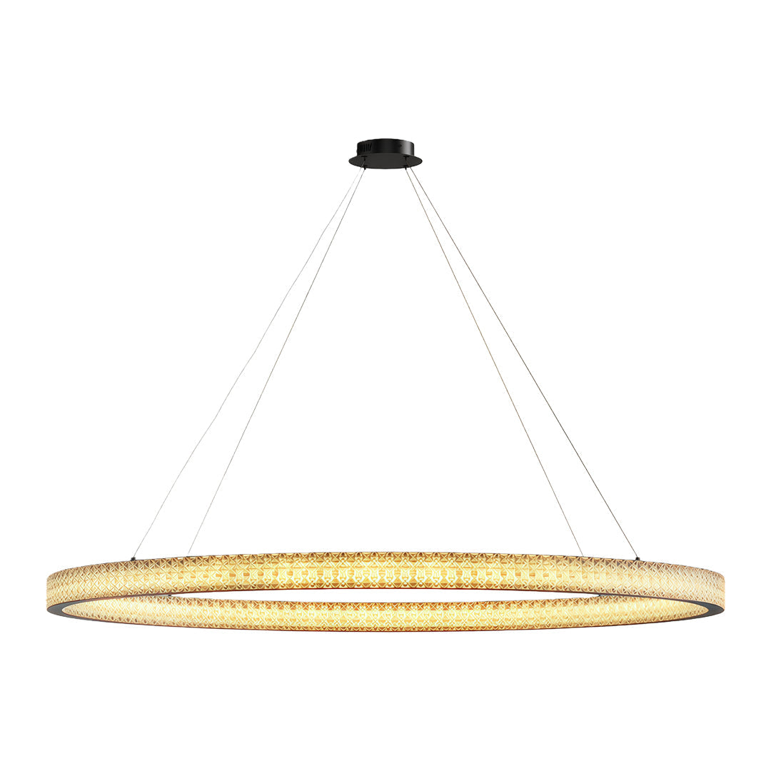 Circular Modern Copper Chandelier – Luxury Ceiling Light Fixture