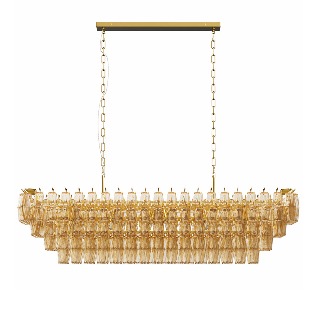 Luxury Glass Pendant Chandelier | Multi-Head Ceiling Lights
