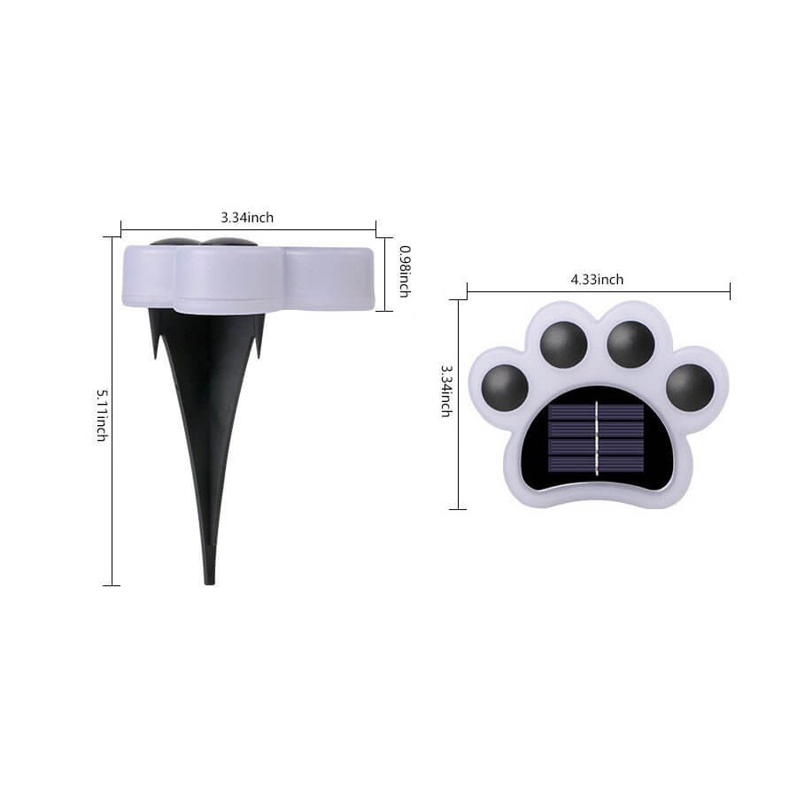 Animal Paw Step Solar Lights - Modern Outdoor LED Garden Illumination