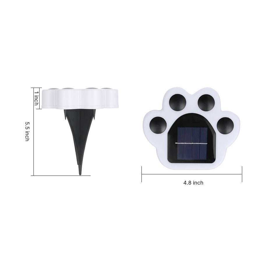 Animal Paw Step Solar Lights - Modern Outdoor LED Garden Illumination