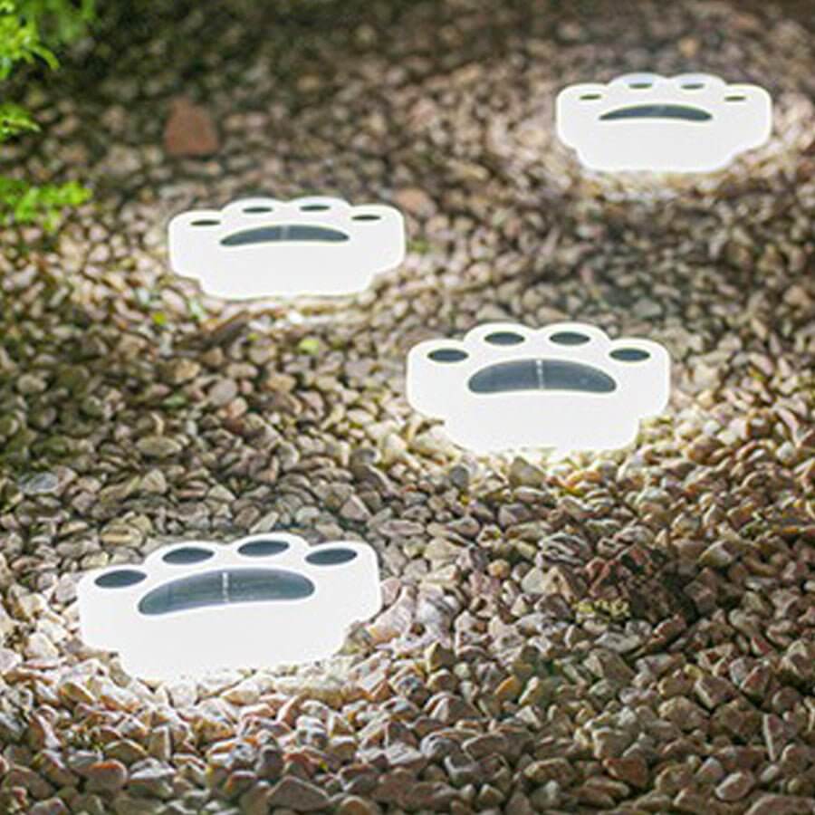 Animal Paw Step Solar Lights - Modern Outdoor LED Garden Illumination