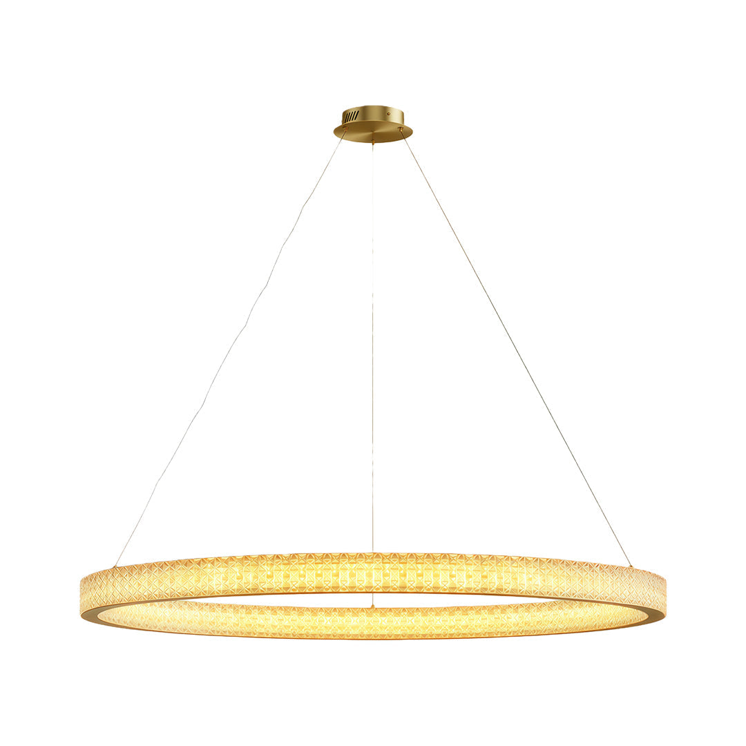 Circular Modern Copper Chandelier – Luxury Ceiling Light Fixture