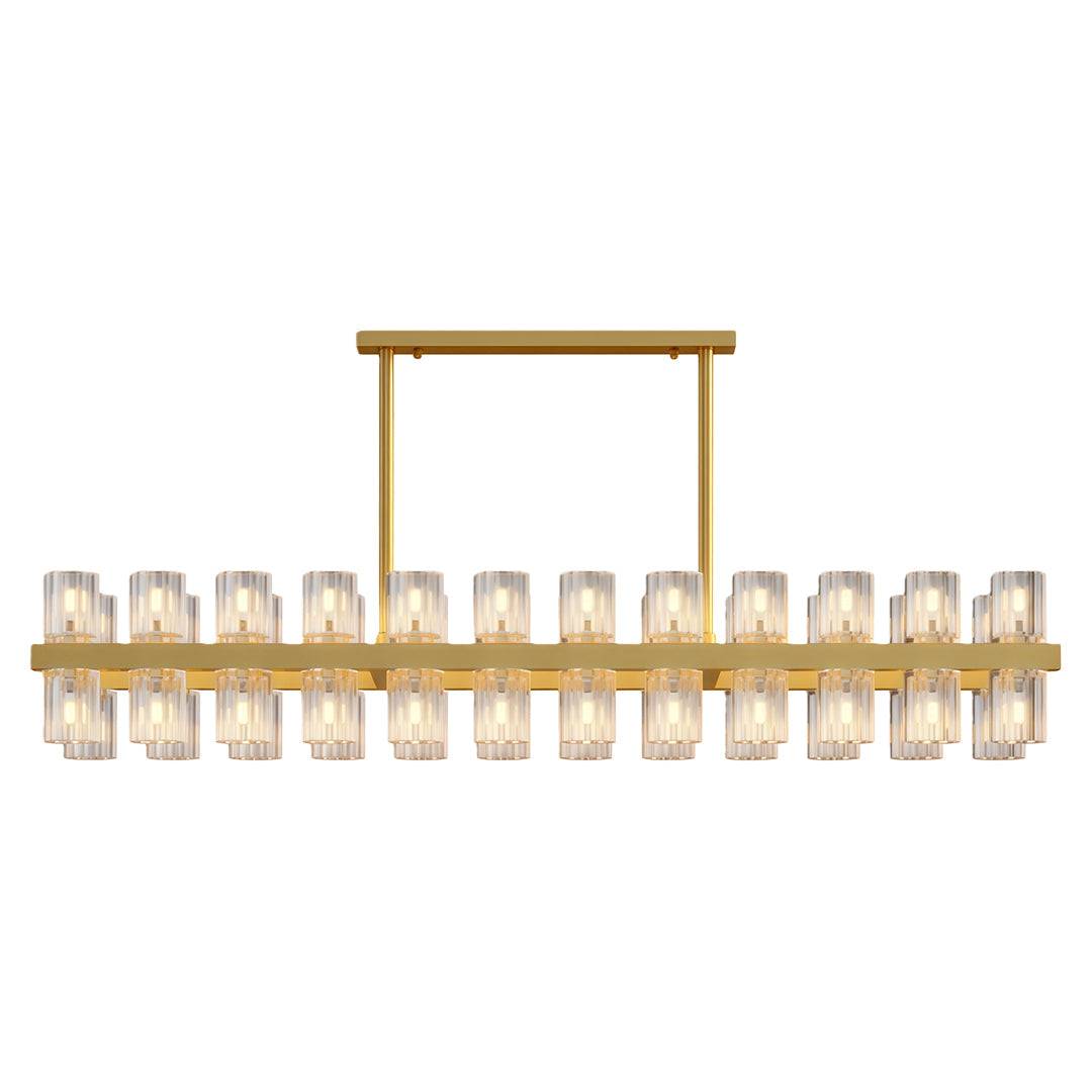 Luxury Crystal Chandelier - American Copper Ceiling Light