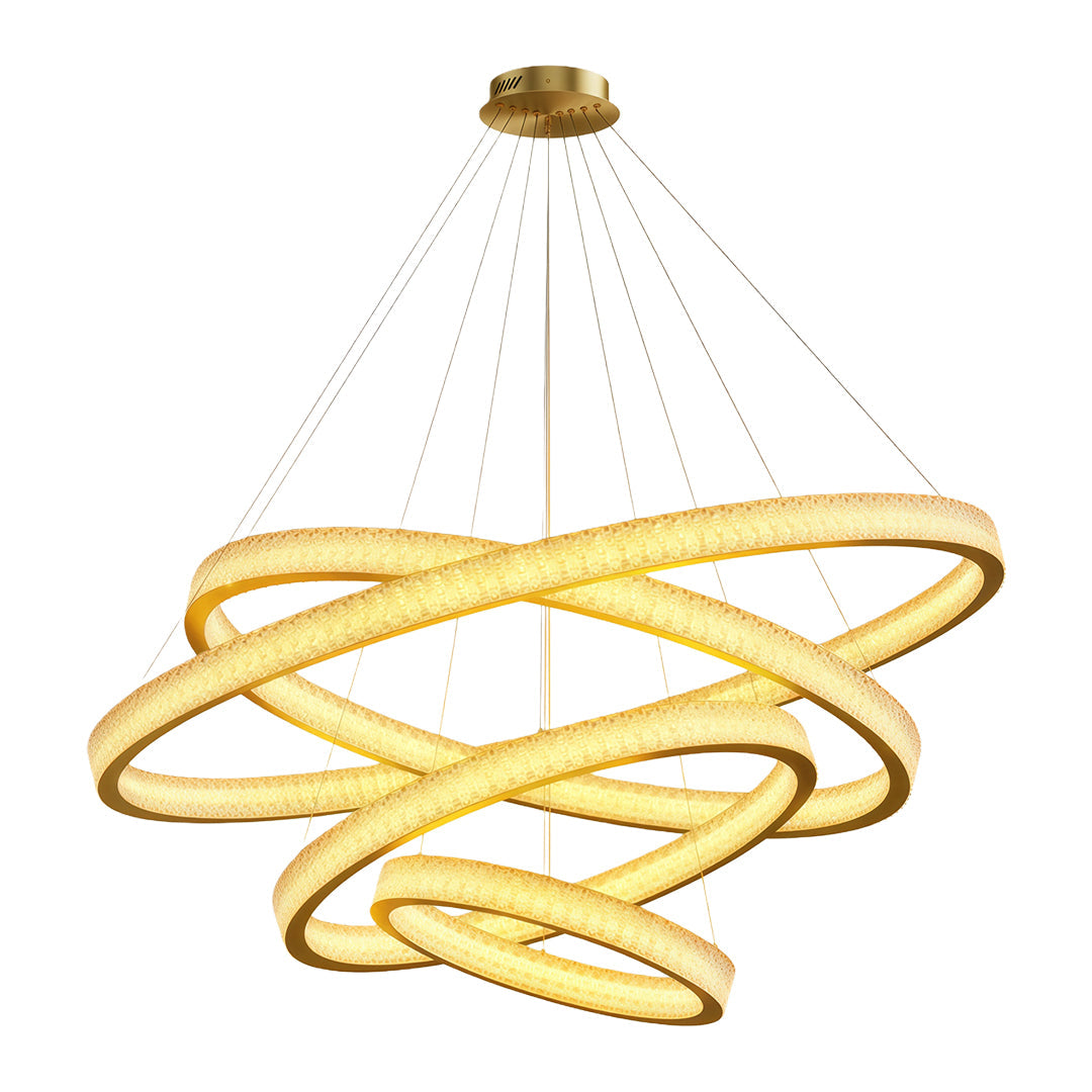 Circular Modern Copper Chandelier – Luxury Ceiling Light Fixture