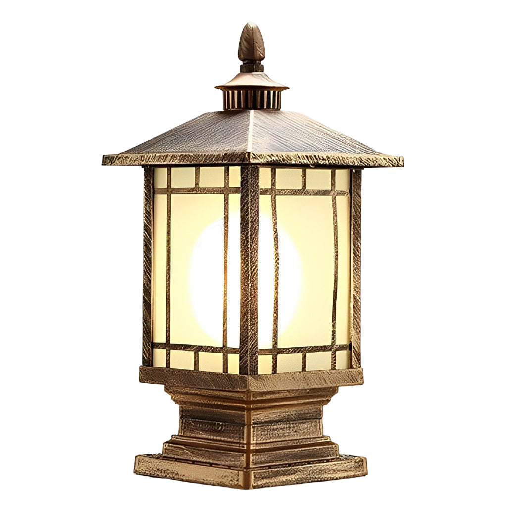 Modern Waterproof Street Light Pillar - Retro Outdoor Lighting Solution