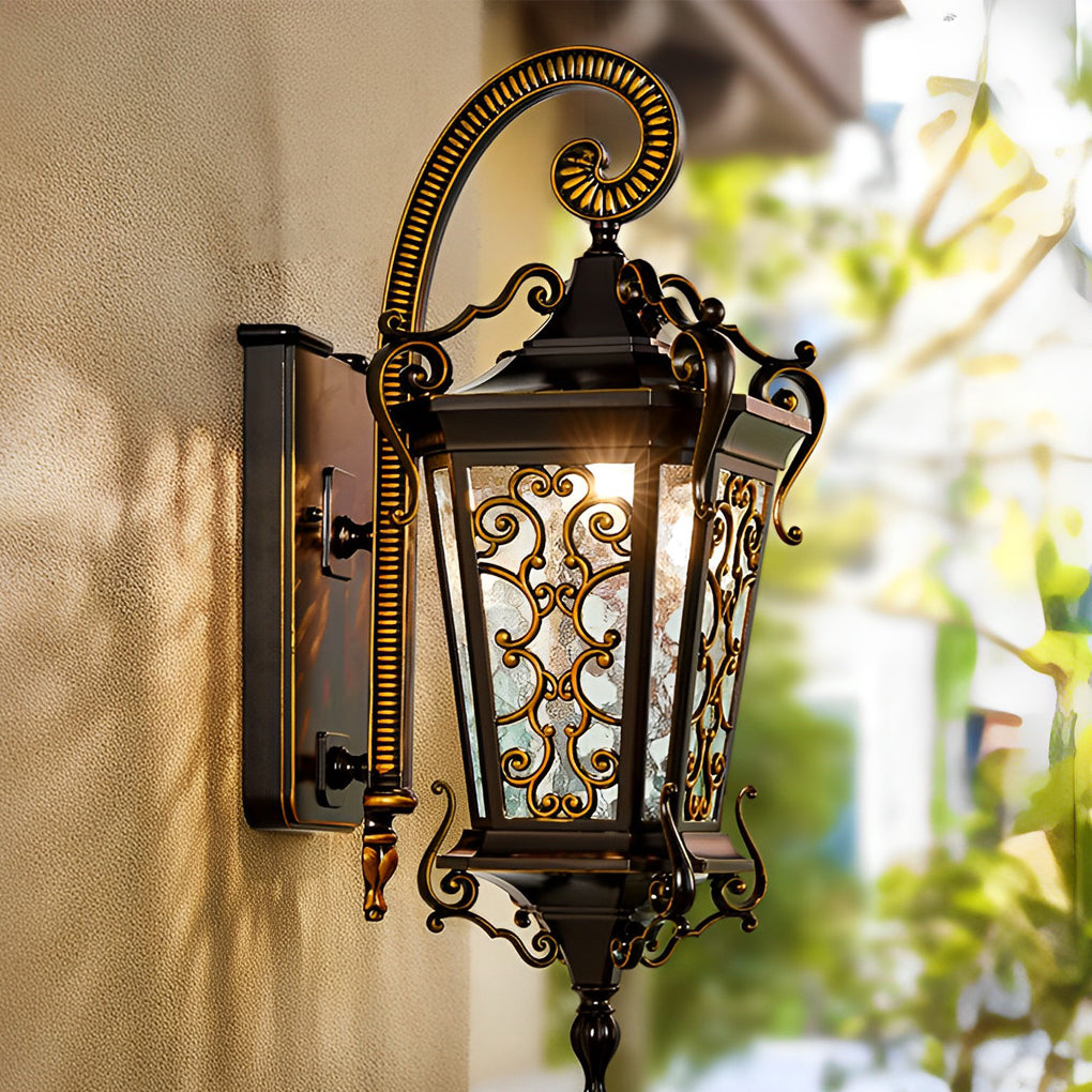Antique Waterproof Outdoor Wall Sconce - European Lantern Design