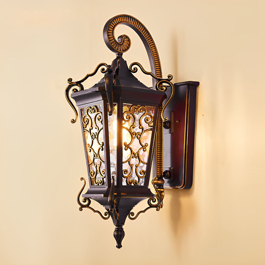 Antique Waterproof Outdoor Wall Sconce - European Lantern Design