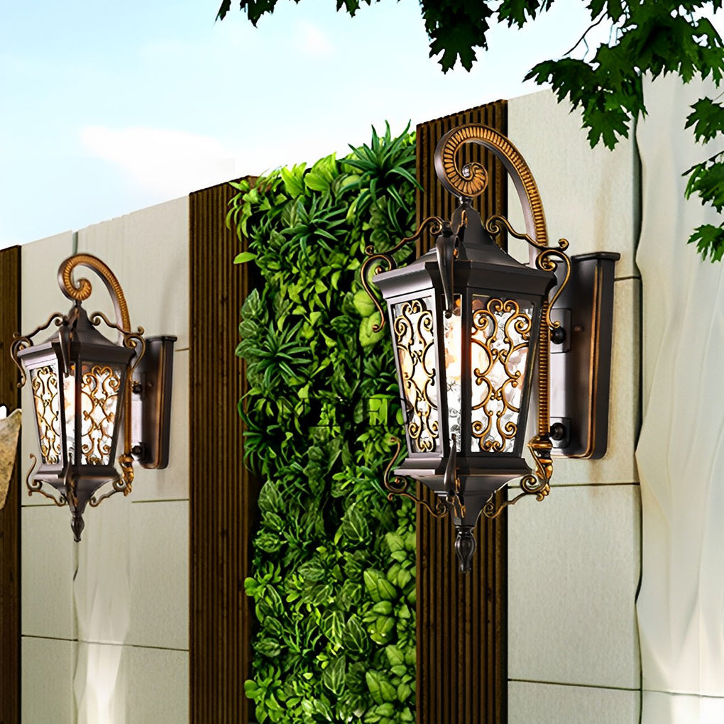 Antique Waterproof Outdoor Wall Sconce - European Lantern Design