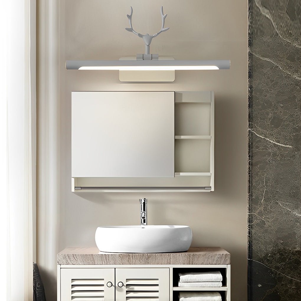 Antler-Inspired 210° Adjustable LED Bathroom Vanity Light Bar, Rustic Home Lighting, Modern Farmhouse Decor, Energy-Efficient Fixtures, Wall-Mounted Lighting, Contemporary Antler Design, Dimmable LED Light, Unique Bathroom Lighting Solutions, Stylish Vani