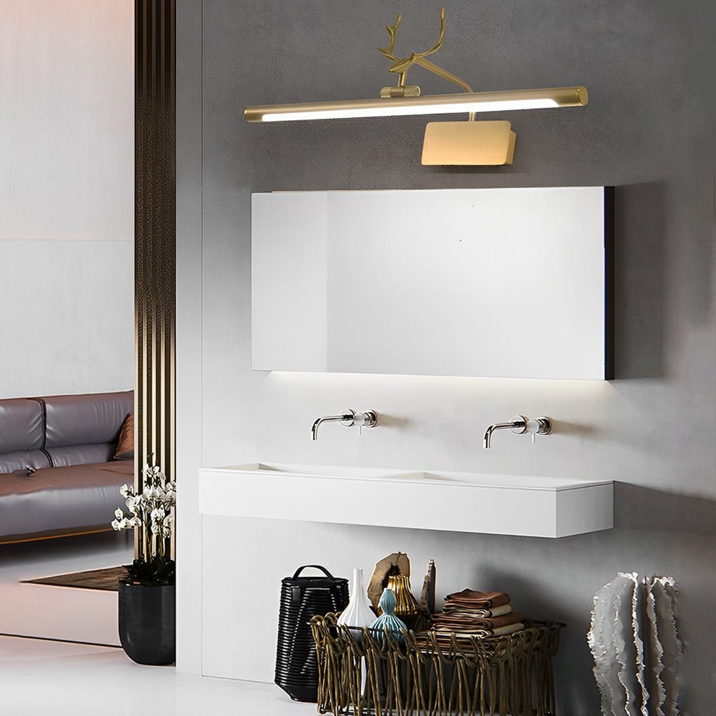 Antler-Inspired 210° Adjustable LED Bathroom Vanity Light Bar, Rustic Home Lighting, Modern Farmhouse Decor, Energy-Efficient Fixtures, Wall-Mounted Lighting, Contemporary Antler Design, Dimmable LED Light, Unique Bathroom Lighting Solutions, Stylish Vani