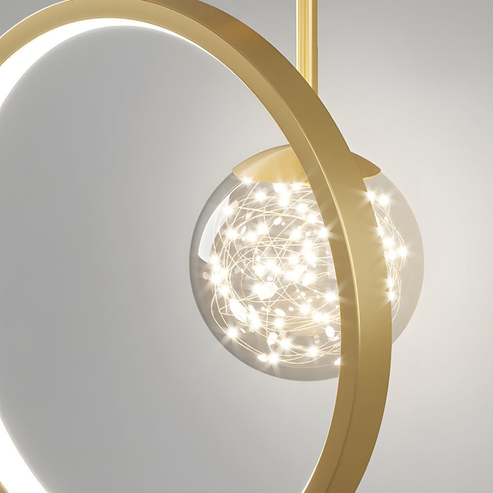 Dimmable LED Modern Pendant Light - 3 Step Dimming Antlers Decor Ring