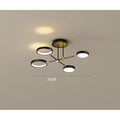 Circular 8-Light LED Nordic Flush Mount Ceiling Chandelier