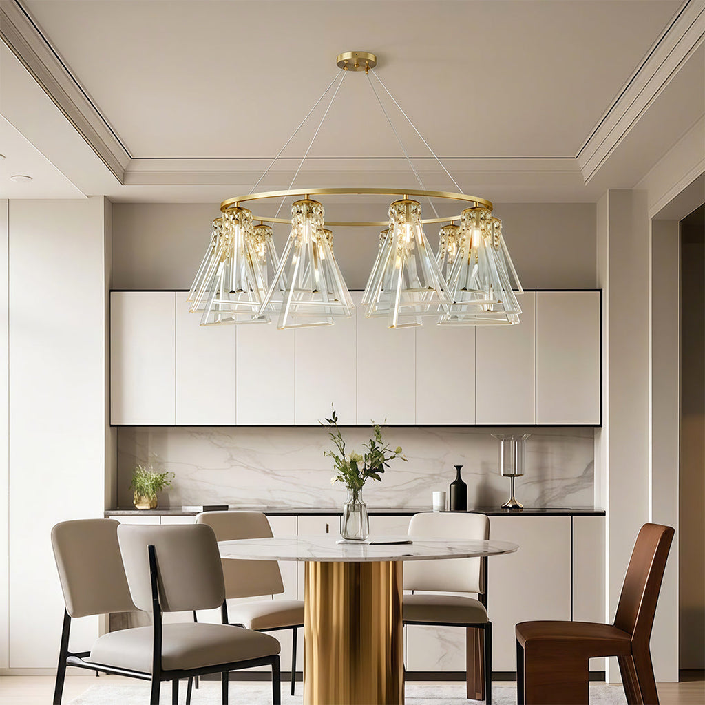 Contemporary Crystal Chandelier Minimalist Ceiling Light